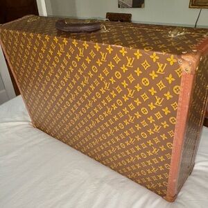 Rare 1940's Louis Vuitton Suitcase (Brown and Tan Monogram Luggage)